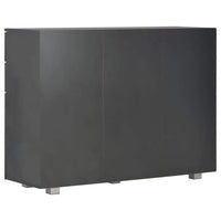 Sideboard High Gloss Black 107x35x76 cm Kings Warehouse 