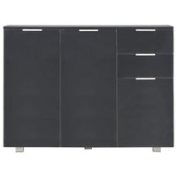 Sideboard High Gloss Black 107x35x76 cm Kings Warehouse 