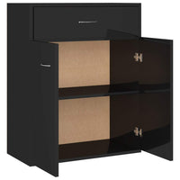 Sideboard High Gloss Black 60x30x75 cm Living room Kings Warehouse 