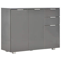 Sideboard High Gloss Grey 107x35x76 cm Kings Warehouse 