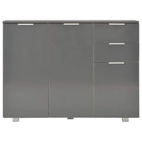 Sideboard High Gloss Grey 107x35x76 cm Kings Warehouse 