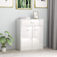 Sideboard High Gloss White 60x30x75 cm