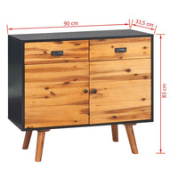 Sideboard Solid Acacia Wood 90x33.5x83 cm Kings Warehouse 