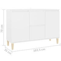 Sideboard White 103.5x35x70 cm Kings Warehouse 
