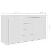 Sideboard White 120x36x69 cm Living room Kings Warehouse 