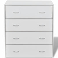 Sideboard with 4 Drawers 60x30.5x71 cm White Kings Warehouse 