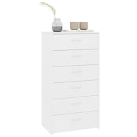 Sideboard with 6 Drawers White 50x34x96 cm Living room Kings Warehouse 