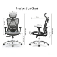 Sihoo M57 Ergonomic Office Chair, Computer Chair Desk Chair High Back Chair Breathable,3D Armrest and Lumbar Support Black with Footrest Kings Warehouse 