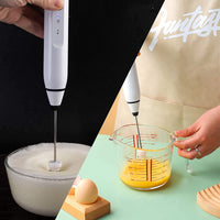Silver Rechargeable Electric Milk Frother Handheld (3 Speeds) Appliances Supplies Kings Warehouse 