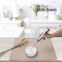 Silver Rechargeable Electric Milk Frother Handheld (3 Speeds) Appliances Supplies Kings Warehouse 