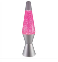 Silver/Pink Diamond Glitter Lamp Kings Warehouse 