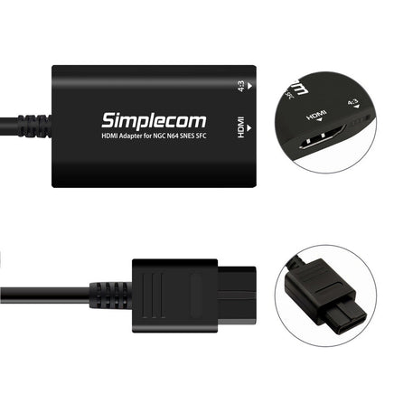 Simplecom CM461 HDMI Adapter Composite AV to HDMI Converter for Nintendo NGC N64 SNES SFC Kings Warehouse 