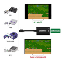 Simplecom CM461 HDMI Adapter Composite AV to HDMI Converter for Nintendo NGC N64 SNES SFC Kings Warehouse 