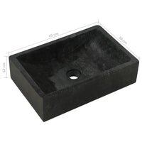 Sink 45x30x12 cm Marble Black Kings Warehouse 