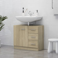 Sink Cabinet Sonoma Oak 63x30x54 cm