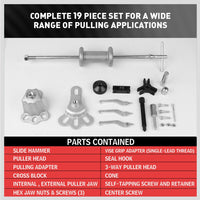 Slide Hammer Tool Kit Dent Puller Wrench Adapter Axle Bearing Hub Auto Repair Kings Warehouse 