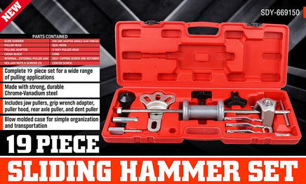 Slide Hammer Tool Kit Dent Puller Wrench Adapter Axle Bearing Hub Auto Repair Kings Warehouse 
