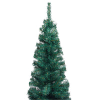 Slim Artificial Christmas Tree with LEDs&Stand Green 180cm PVC Kings Warehouse 
