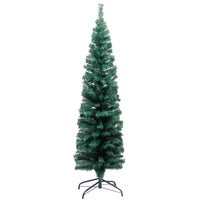 Slim Artificial Christmas Tree with Stand Green 150 cm PVC Kings Warehouse 