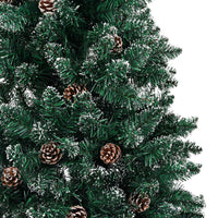 Slim Christmas Tree with Real Wood and White Snow Green 180 cm Kings Warehouse 