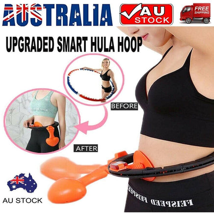 Smart Auto-Spinning Hula Hoop Lose Weight Exercise Detachable Portable LCD AU Afterpay Day Sale Kings Warehouse 