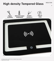 Smart Bedside Tables Finger Print Lock Side 3 Drawers Wireless Charging USB Nightstand LED  AU