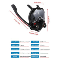 Snorkel Mask Safe Double Breathing System Full Face Snorkeling Anti Leak/Fog AU Small KingsWarehouse 