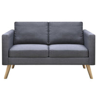 Sofa 2-Seater Fabric Dark Grey Kings Warehouse 