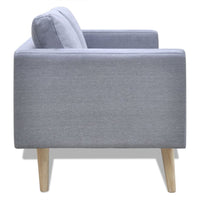 Sofa 2-Seater Fabric Light Grey Kings Warehouse 