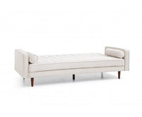 Sofa Bed 3 Seater Button Tufted Lounge Set for Living Room Couch in Fabric Beige Colour sofas Kings Warehouse 