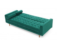 Sofa Bed 3 Seater Button Tufted Lounge Set for Living Room Couch in Velvet Green Colour sofas Kings Warehouse 