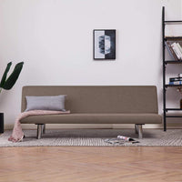 Sofa Bed Taupe Polyester Kings Warehouse 