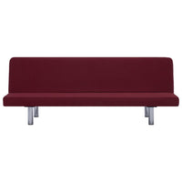 Sofa Bed Wine Red Polyester Kings Warehouse 