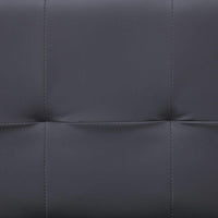 Sofa Bed with Two Pillows Grey Faux Leather Kings Warehouse 
