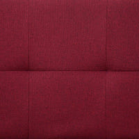 Sofa Bed with Two Pillows Wine Red Polyester Kings Warehouse 