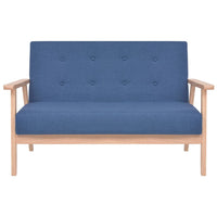 Sofa Set 2 Pieces Fabric Blue Kings Warehouse 