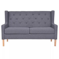 Sofa Set 2 Pieces Fabric Grey Kings Warehouse 