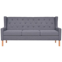 Sofa Set 3 Pieces Fabric Grey Kings Warehouse 