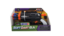 Soft Dart Black Gun for Children (Includes 5 Soft Darts) 6+ Kings Warehouse 