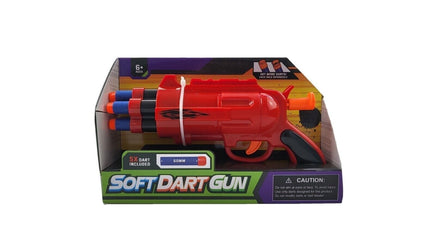 Soft Dart Red Gun for Children (Includes 5 Soft Darts) 6+ Kings Warehouse 
