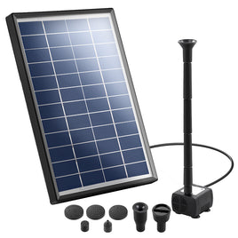 Solar Pond Pump Powered Garden Bird Bath Submersible Kit Panel Outdoor 6 FT Kings Warehouse