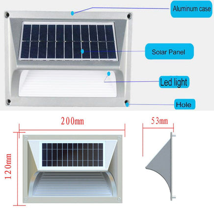 Solar Step Light  Warm White with Silver Case Outdoor Kings Warehouse 