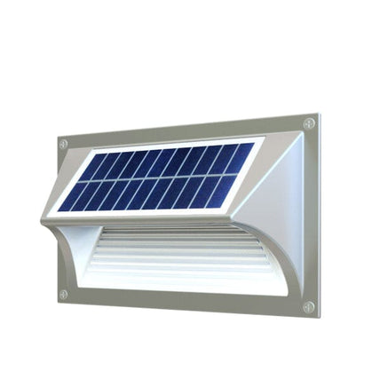 Solar Step Light  Warm White with Silver Case Outdoor Kings Warehouse 