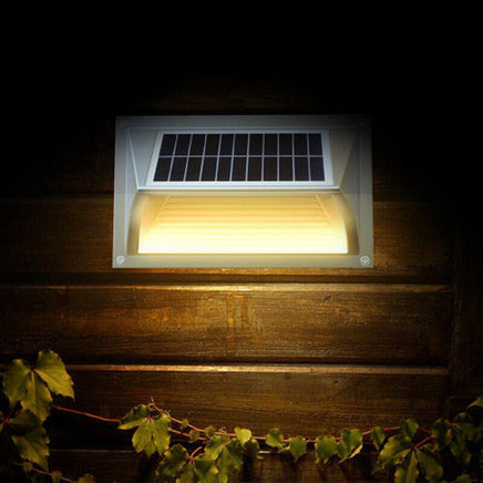 Solar Step Light  Warm White with Silver Case Outdoor Kings Warehouse 