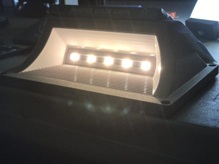 Solar Step Light  Warm White with Silver Case Outdoor Kings Warehouse 