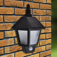 Solar Wall Lamps 2 pcs with Motion Sensor Black Garden Supplies Kings Warehouse 