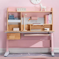 Solid Rubber Wood Height Adjustable Children Kids Ergonomic Pink Study Desk Chair 120cm AU Baby & Kids Kings Warehouse 