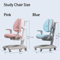 Solid Rubber Wood Height Adjustable Children Kids Ergonomic Pink Study Desk Chair 120cm AU Baby & Kids Kings Warehouse 