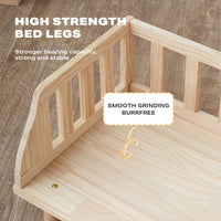 Solid Wood Pet Cat Dog Bed with Bedding Kings Warehouse 