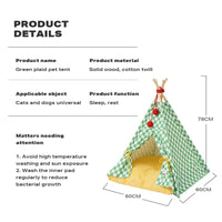 Solid wood pet tent nest with removable mattress Kings Warehouse 